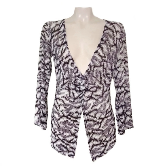 Chicos Lightweight Animal Print Cardigan V-neck - Picture 1 of 5